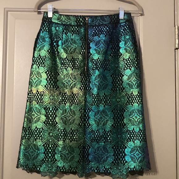 Creatures of the Wind| Women's Floral Paisley Green Straight Skirt |Size 2 - Picture 6 of 11